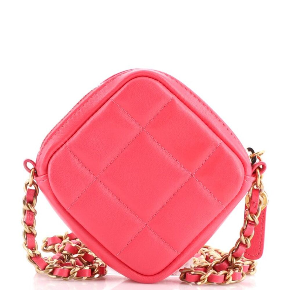Chanel Diamond Clutch with Chain Quilted Lambskin Pink - Picture 3 of 7